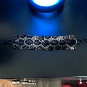 Beaded brown, black gold Leopard Print Bracelet